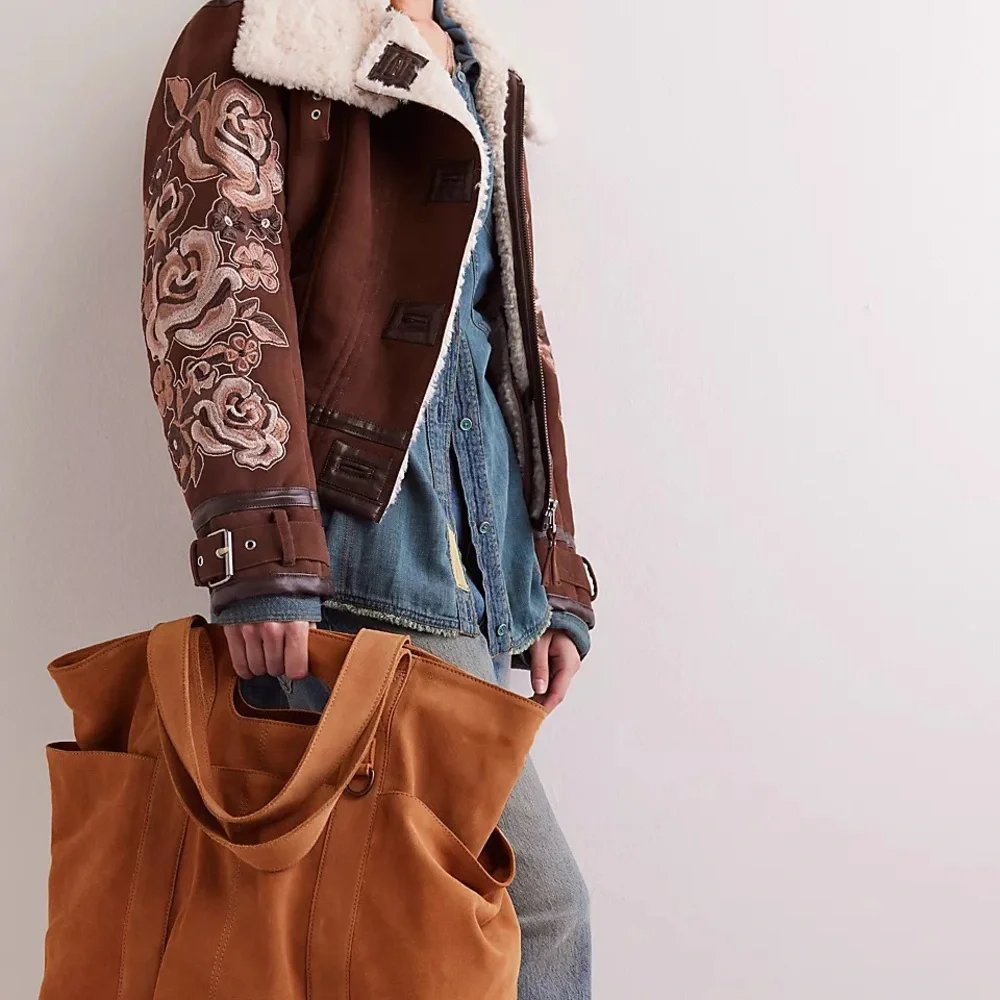 Free People Suede Caravan Tote brown - Picture 3 of 15